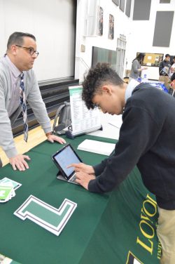 student on computer